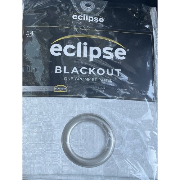 Eclipse Kendall Grommet Top Blackout Single Curtain Panel, 42x54 - Picture 2 of 8